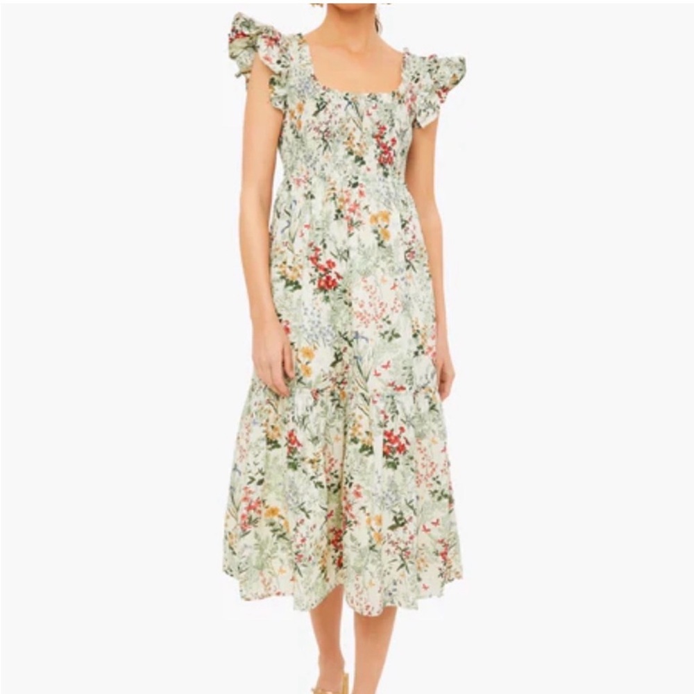 Tuckernuck Floral Smocked Dress with Ruffle Sleeves